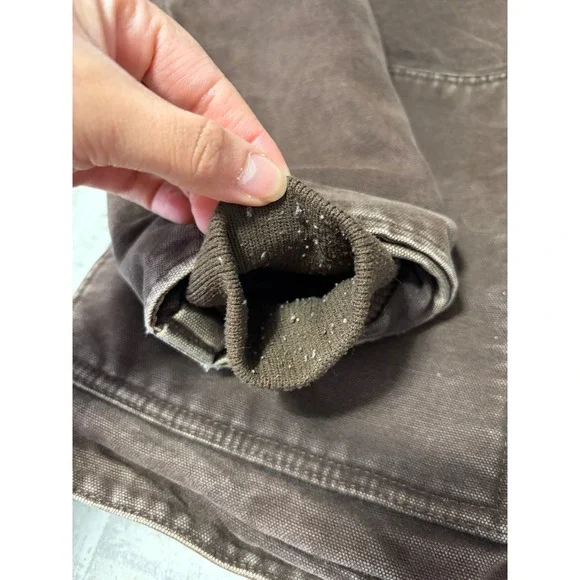 Carhartt Women's Sherpa Lined Canvas Work Jacket Brown Regular Large WCI081 - Picture 10 of 16